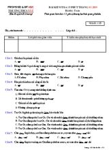 Đề kiểm tra 15 phút môn Toán Lớp 6 năm 2019 - Mã đề 125